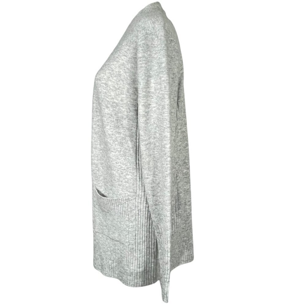 Love Ellie Cozy Gray Open-Front Longline Cardigan Women’s Small NWOT - Picture 3 of 13